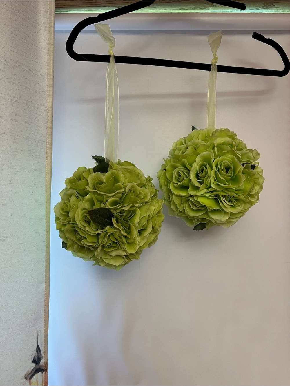 Green Floral Pomander Hanging Decoration